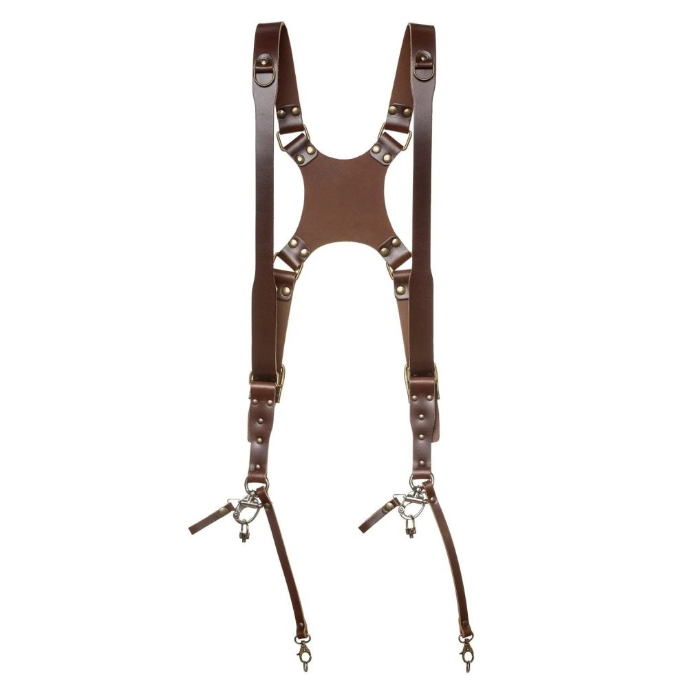 Das Hantler Dual-Kameragurtzeug Brandy / Messing, Regular