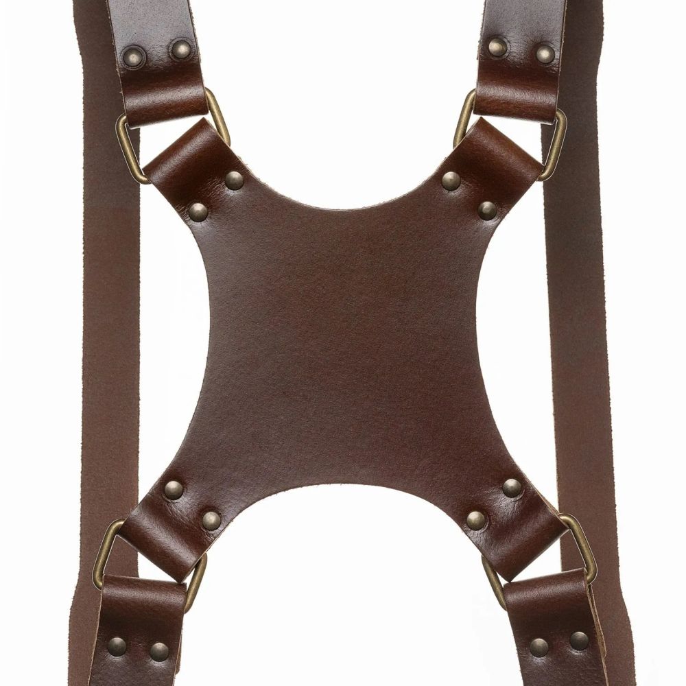 Das Hantler Dual-Kameragurtzeug Brandy / Messing, Regular