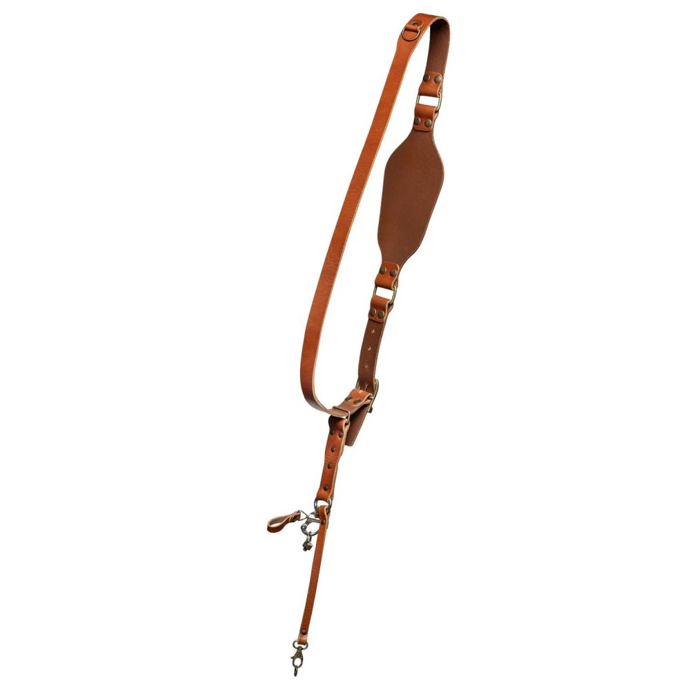 Der Hantler Kamera-Schultergurt Cognac / Messing, Regular