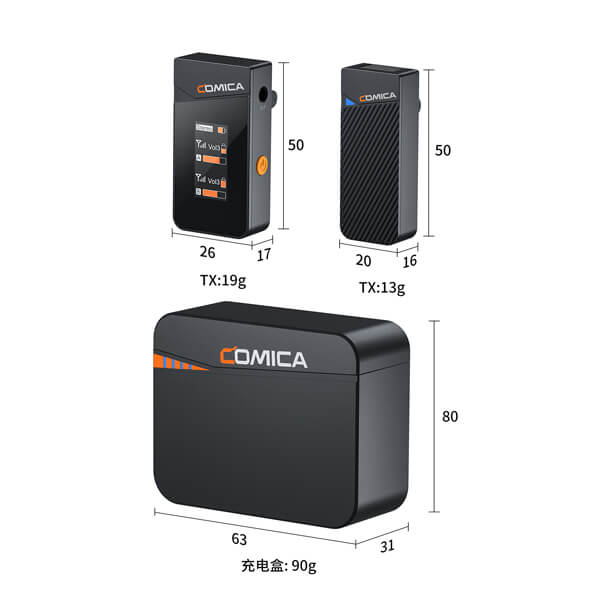 Comica 2.4G Mini Wireless Microphone - 2 Sender + Ladekoffer