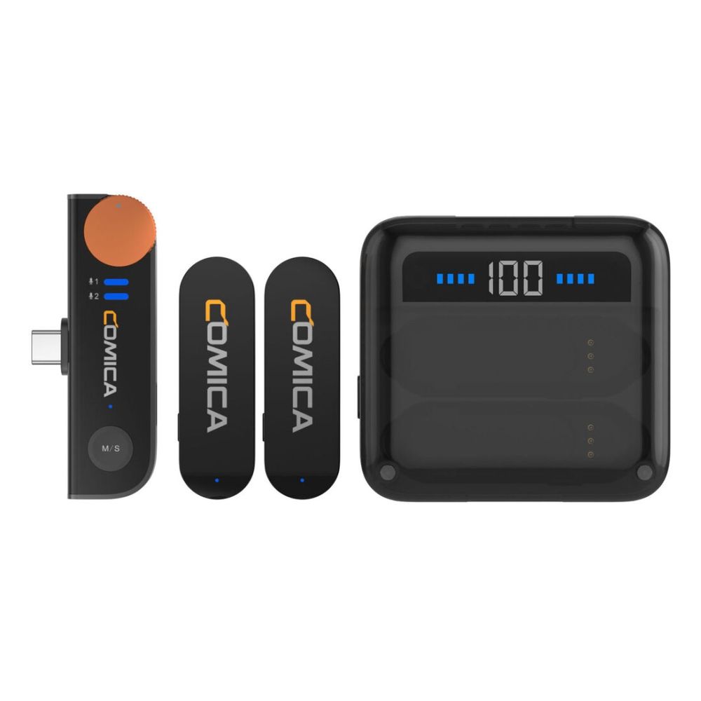 Comica 2.4GHz Wireless Smartphone Mikrofon 2 Sender USB-C