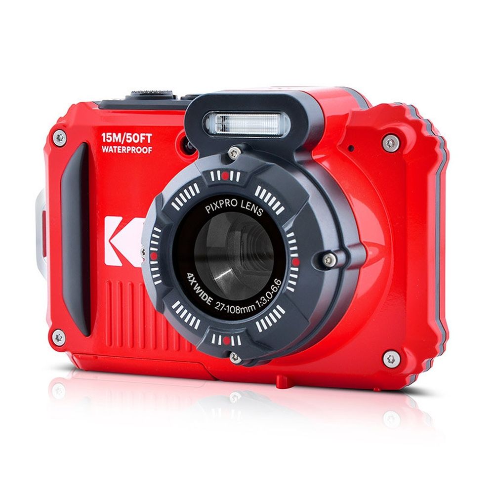 Kodak Waterproof PixPro WPZ-2 rot 4x Zoom, WiFi + Zusatzakku + 16GB Speicherkarte