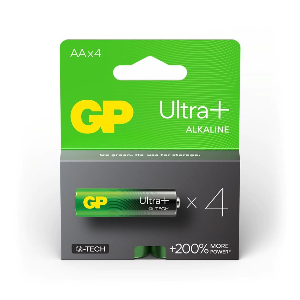 GP AA x4 Ultra Alkaline batteries