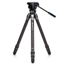 Benro Tortoise Carbon Stativ mit S4PRO Videokopf 34C Nivellierbasis