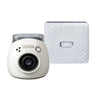 Fujifilm INSTAX PAL digital Kamera, Milky White + Drucker Link WIDE, Ash White