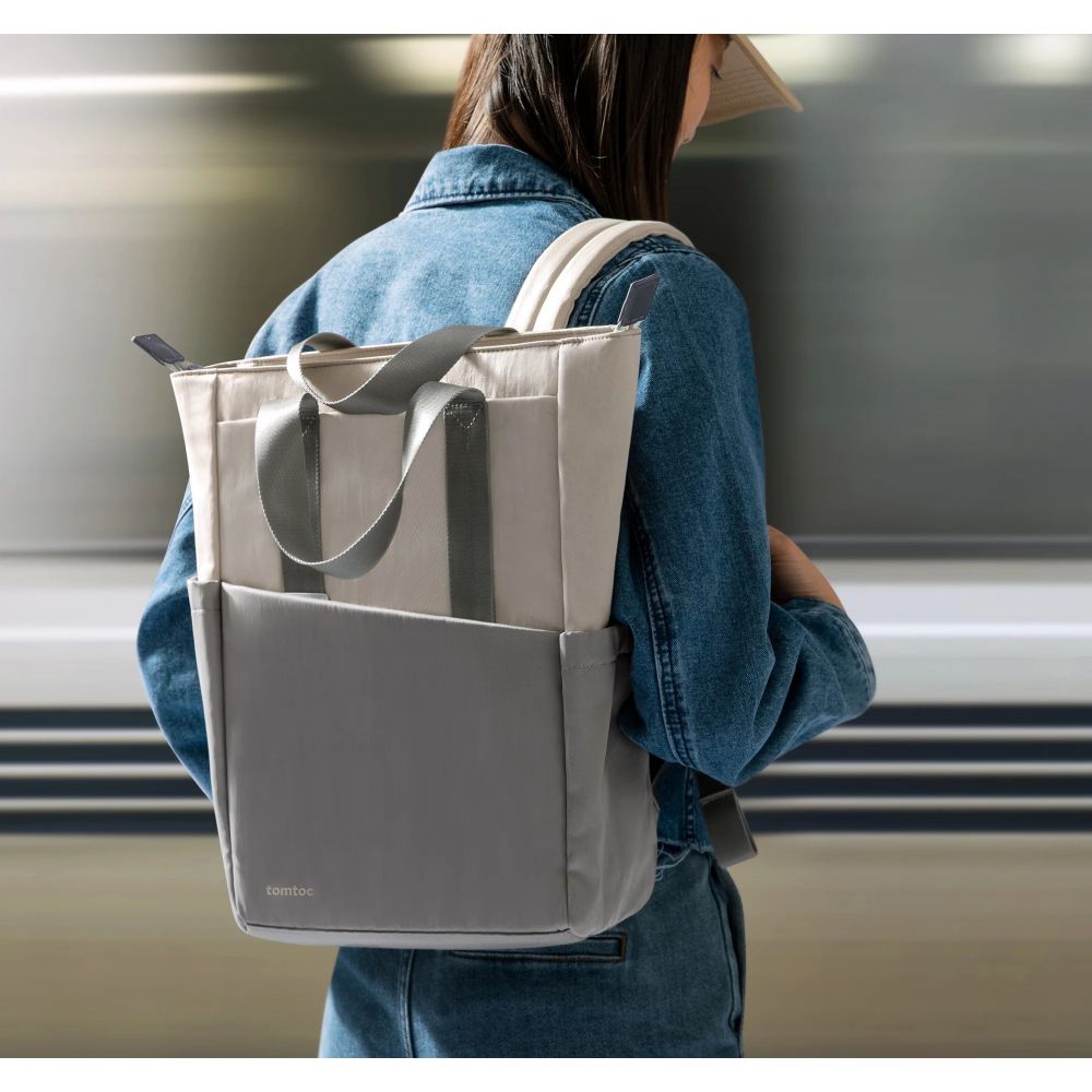 Tomtoc Slash-T63 Laptop-Rucksack, Mondgrau