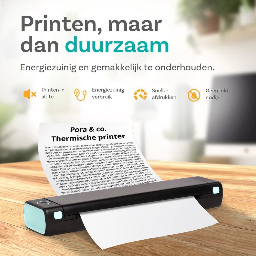 Pora&co Thermodrucker A4, schwarz/grün