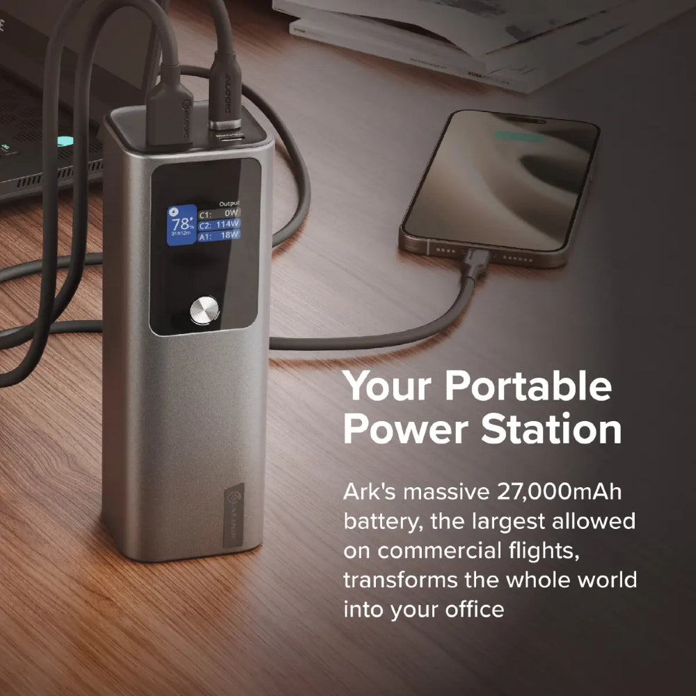 ALOGIC Ark 27.000mAh Power Bank mit 140W USB-C Charging