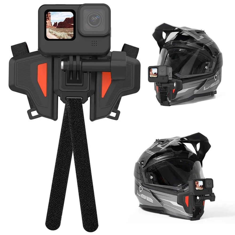 Telesin Premium Helmet Mount / Helmhalterung, orange