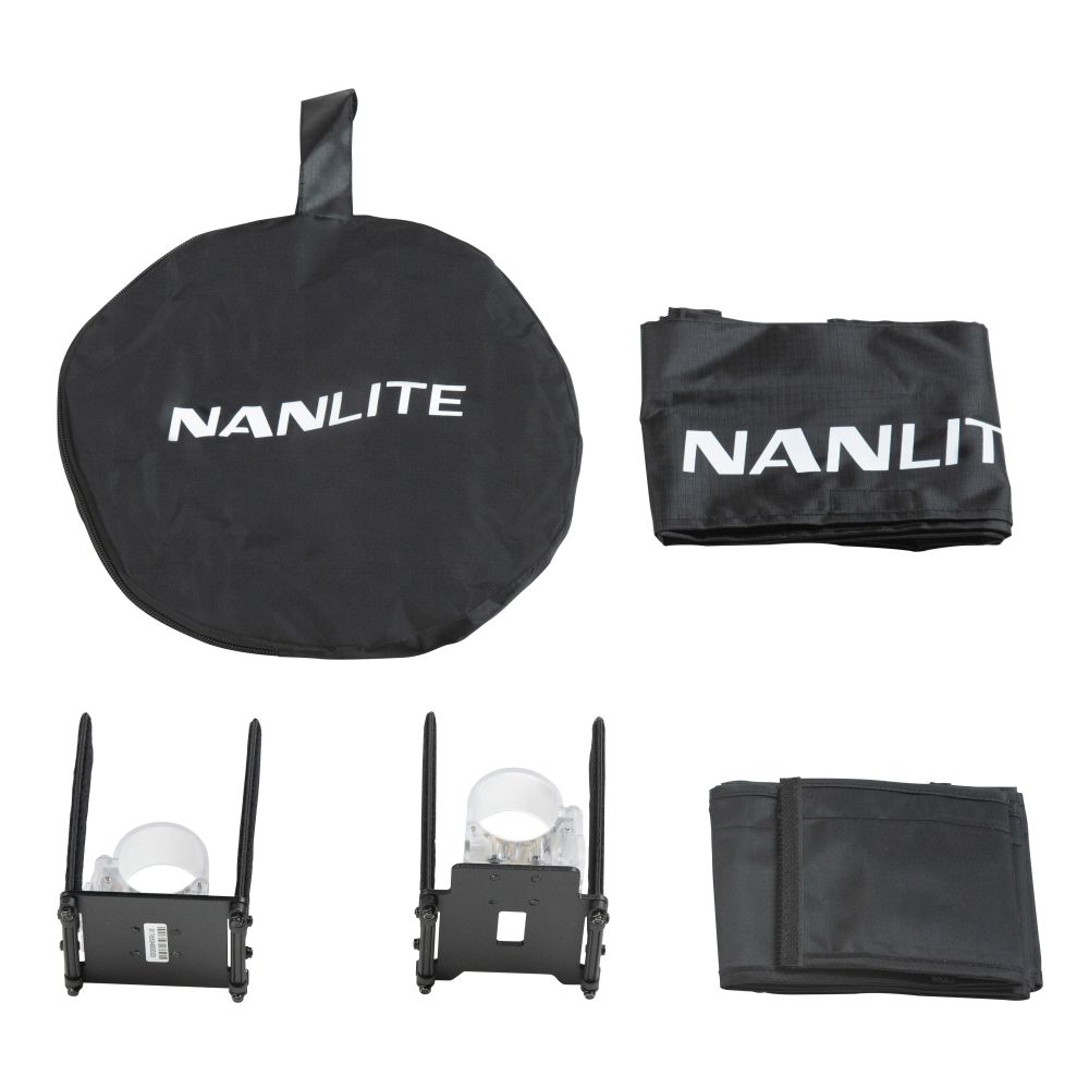 Nanlite Barndoor mit Eggcrate für Pavotube II 30C