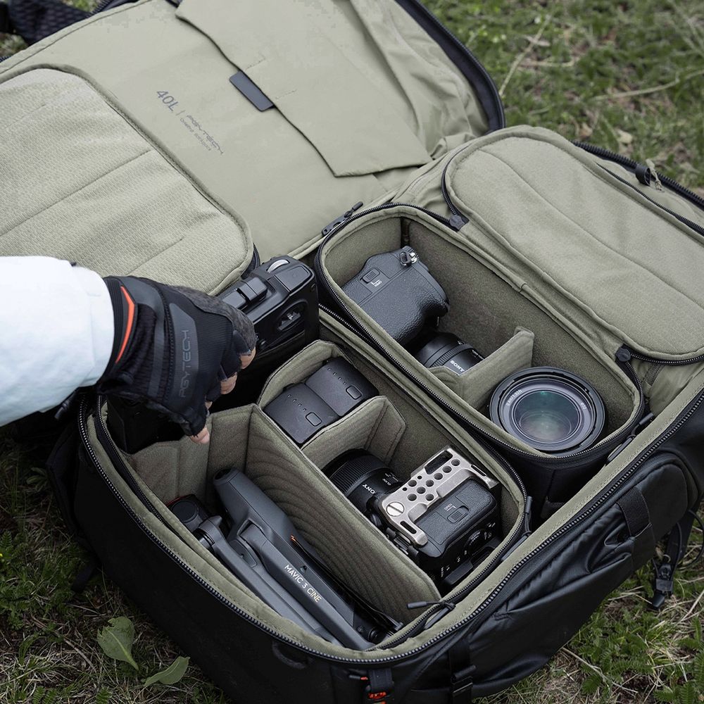 PGYTECH OnePro Flex Backpack 40L (Space Black) + Kameraeinsatz L