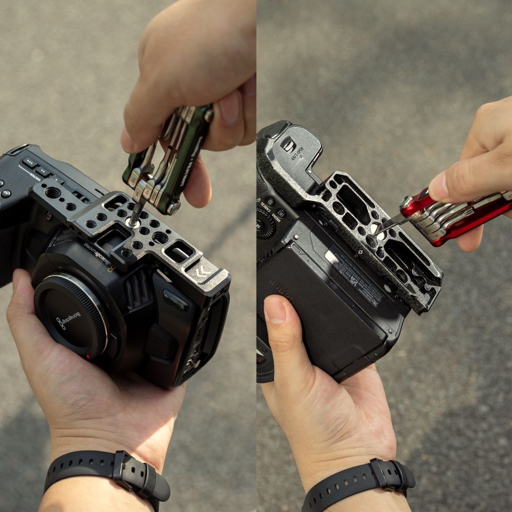SmallRig x FILM RIOT 10-in-1-Klappschlüssel-Set mit Mehrfachwinkel-Positionierung (rot) 4813