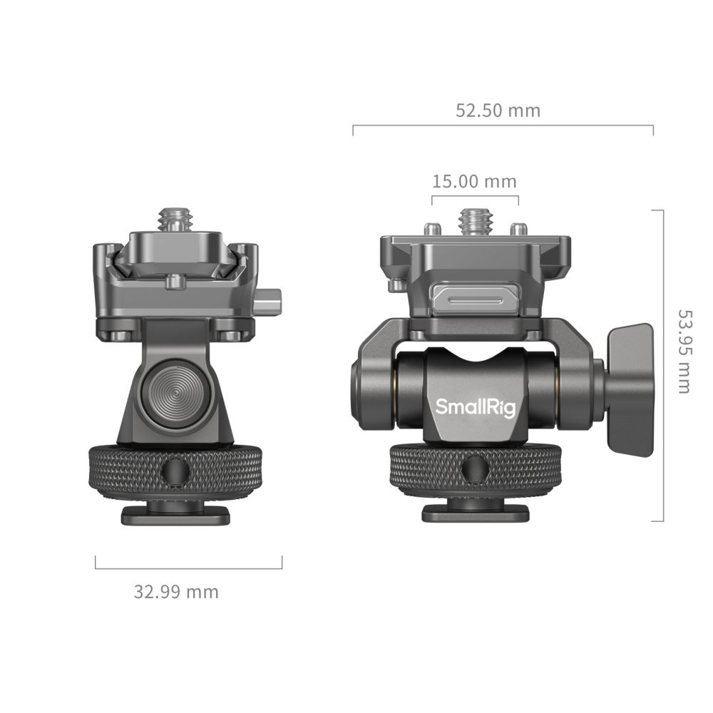 SmallRig HawkLock Quick Release Monitorhalterung mit H21 Cold Shoe Mount 4888