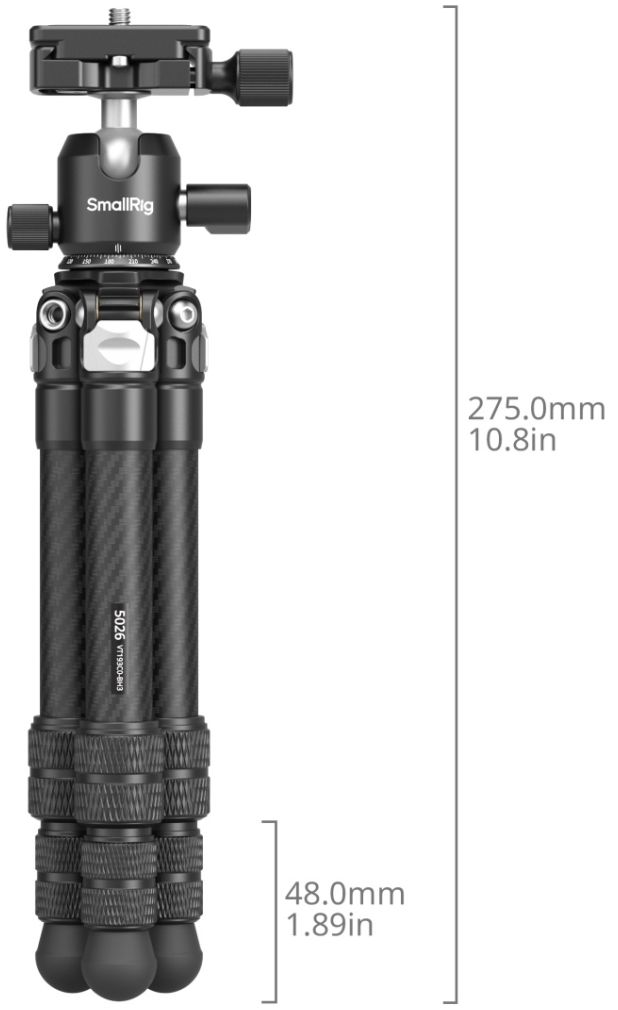 SmallRig 5026 Carbonfaser Taschenstativ Kit