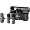 Boya BY-V4 Vierkanal-Funkmikrofon mit 3,5-mm-TRS-Anschluss