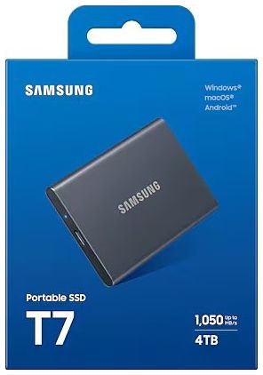 Samsung Portable SSD T7 4TB Titan Grau