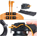 Tether Tools LeverLock & Cable Kit, Optima 10G, 31' (9.2m), straight to right orange