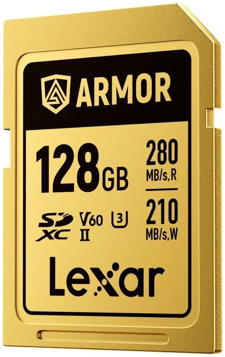 Lexar Professional Gold Armor SD-Karte UHS-II V60 R280/W210 MB/s IP68 - 128GB