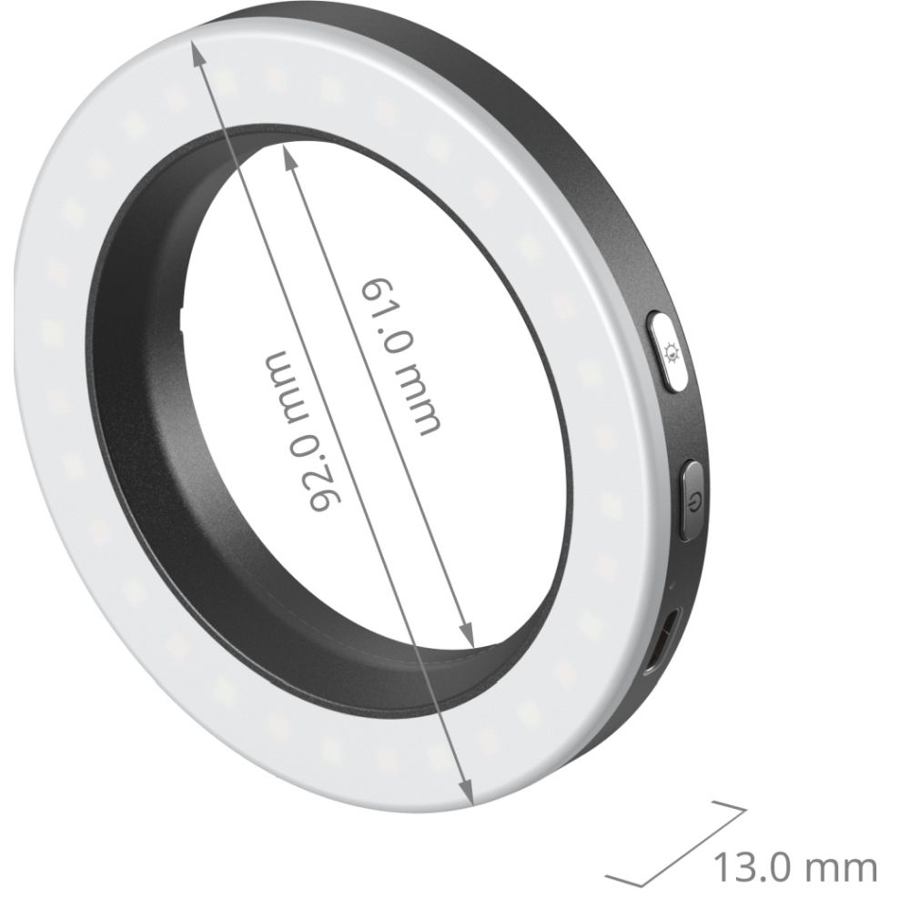 SmallRig 5203 Vibe P30 67mm Ring LED Video Light (Universalgewinde Filter Adapter Kit)