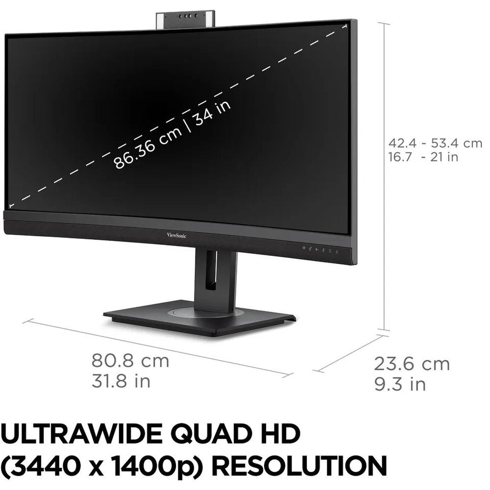 Viewsonic VG3457CV LED-Monitor 34" gebogen 2K