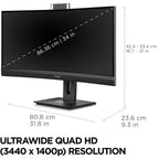 Viewsonic VG3457CV LED-Monitor 34" gebogen 2K