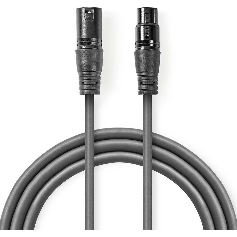 Nedis XLR 3-Pin Stecker-Buchse Kabel 3m