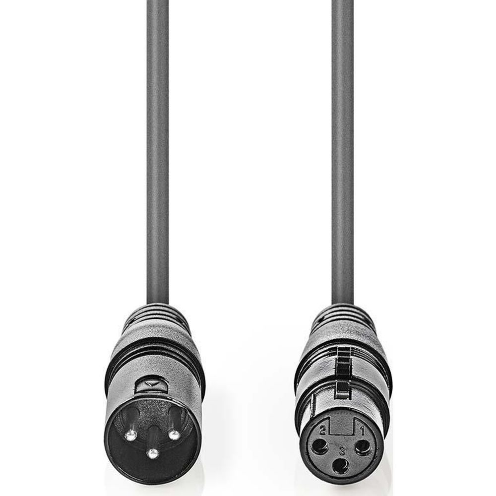 Nedis XLR 3-pin male-female cable 1.5m