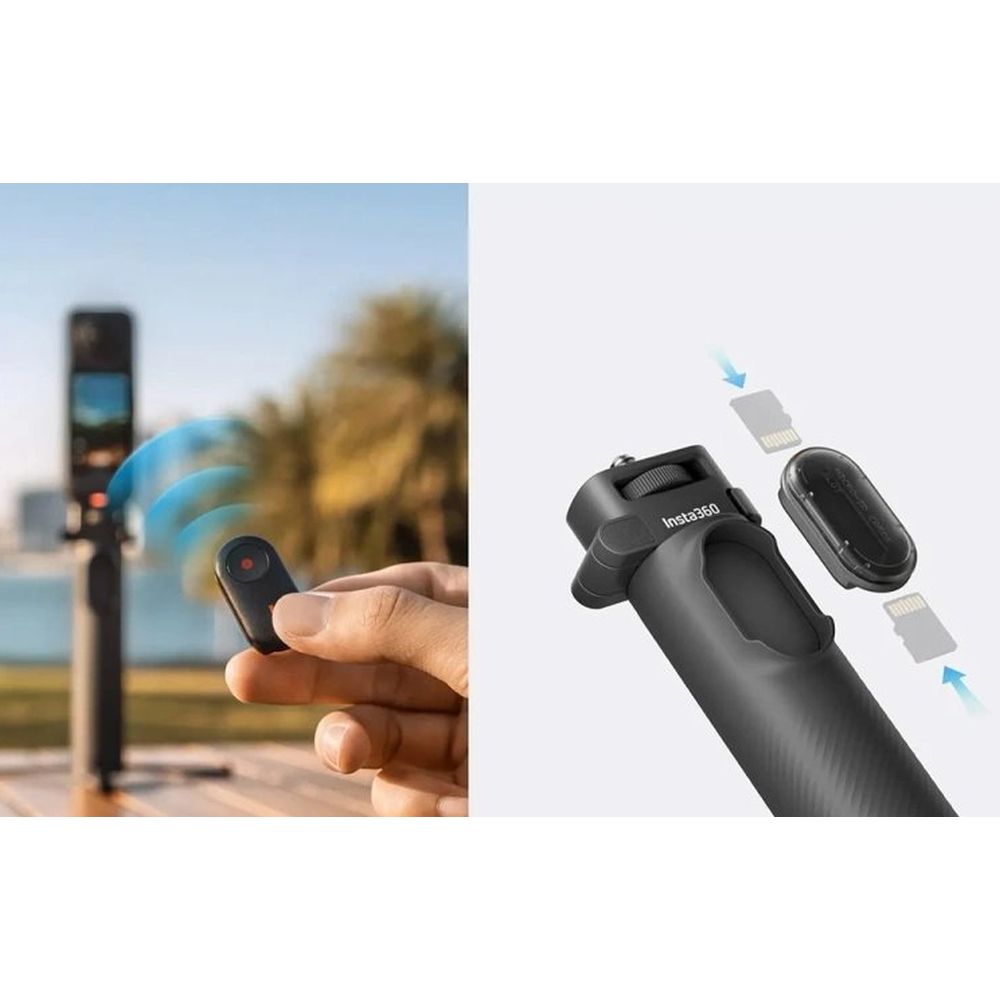 INSTA360 Foldable 2-in-1 Selfie-Stick Remote Kit (1/4" Mount)