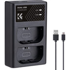 K&F Concept LP-E6NH Duales Batterieladegerät USB-C