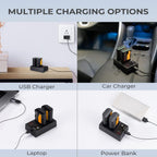 K&F Concept LP-E6NH Duales Batterieladegerät USB-C