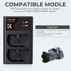 K&F Concept LP-E6NH Duales Batterieladegerät USB-C
