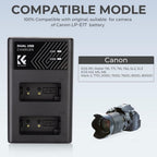 K&F Concept LP-E17 Duales Batterieladegerät USB-C