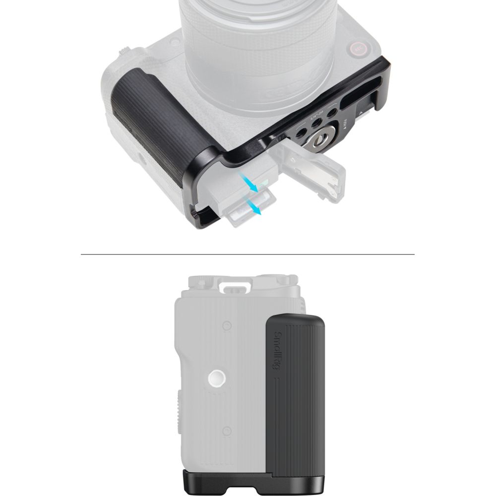SmallRig 5429 L-förmige Montageplatte mit Handgriff für Canon EOS R50 V, schwarz