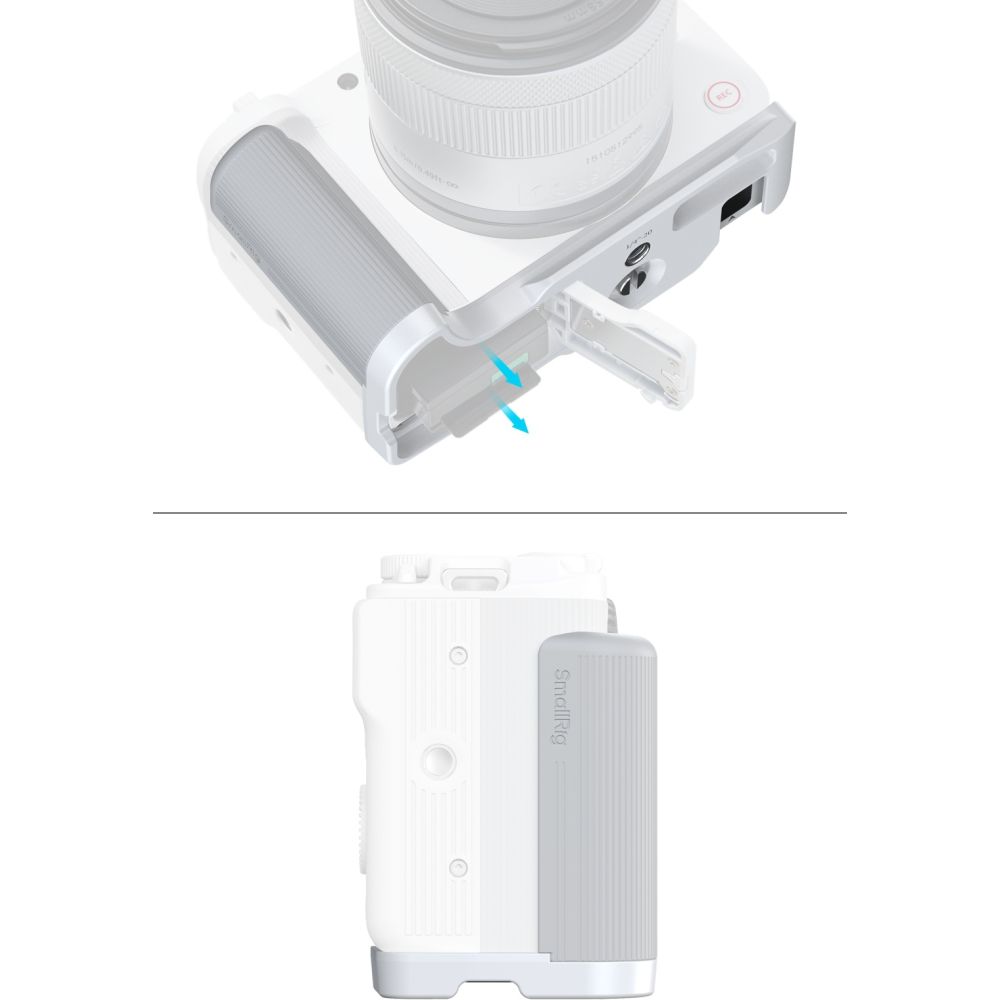 SmallRig 5430 L-förmige Montageplatte mit Handgriff für Canon EOS R50 V, weiß