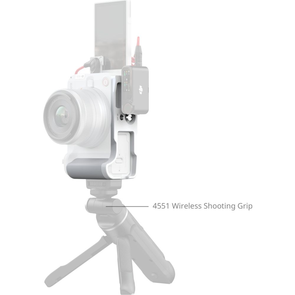 SmallRig 5430 L-förmige Montageplatte mit Handgriff für Canon EOS R50 V, weiß