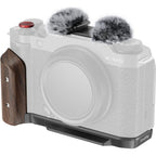 SmallRig 5260 L-förmige Montageplatte mit Holzgriff für Fujifilm X-M5, schwarz