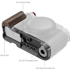 SmallRig 5260 L-förmige Montageplatte mit Holzgriff für Fujifilm X-M5, schwarz