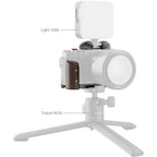 SmallRig 5260 L-förmige Montageplatte mit Holzgriff für Fujifilm X-M5, schwarz