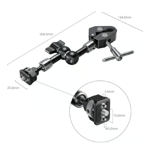 SmallRig 5310 Magic Arm with Crab-Shaped Clamp (7")