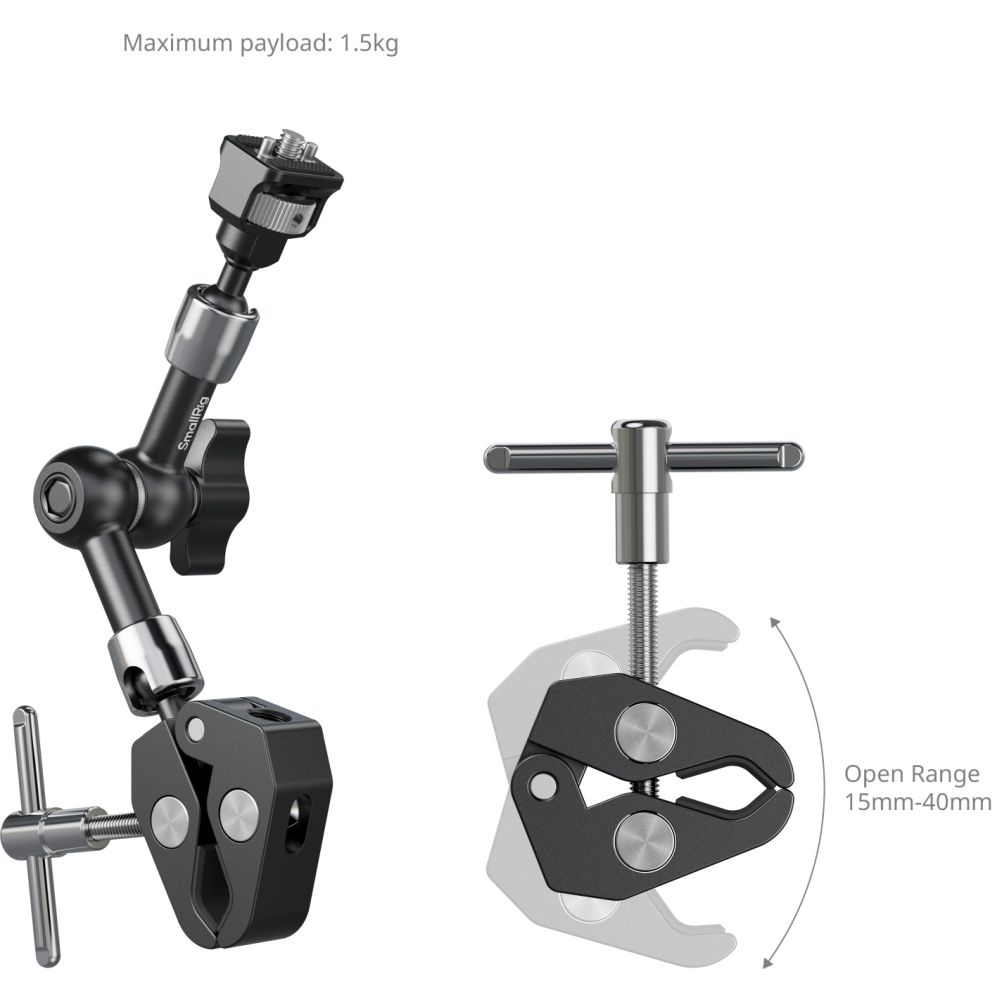SmallRig 5311 Magic Arm with Crab-Shaped Clamp (11")