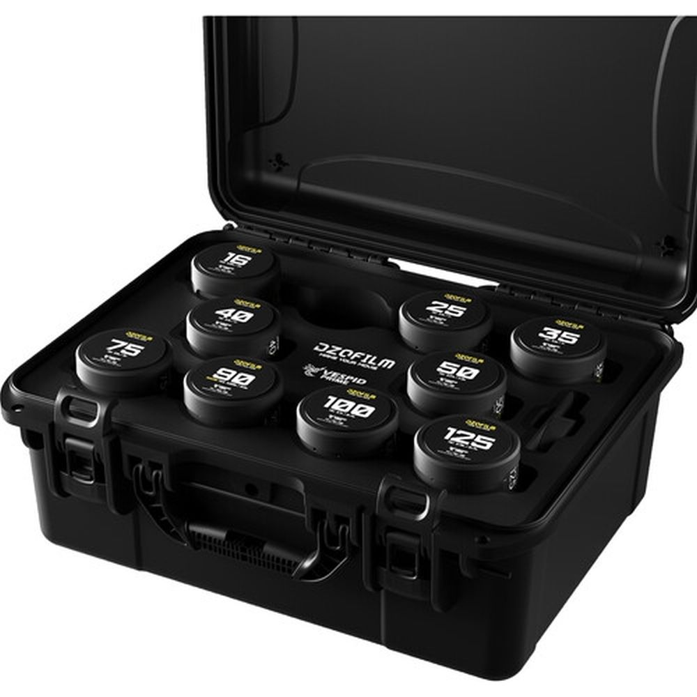 DZOFilm Vespid Prime 9 Objektiv Kit - PL & EF Mount (16/25/35/40/50/75/90/100/125mm T2.1) mit Tasche