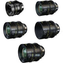 DZOFilm Vespid Prime 5 Objektiv Kit - PL & EF Mount (12/25/35/50/75mm T2.1) mit Tasche