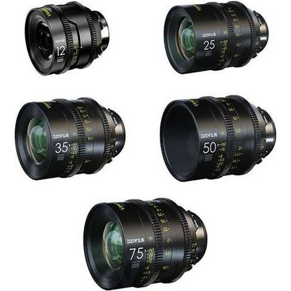 DZOFilm Vespid Prime 5 Objektiv Kit - PL & EF Mount (12/25/35/50/75mm T2.1) mit Tasche