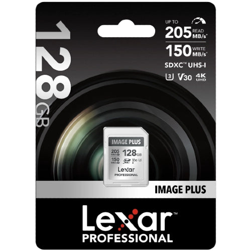 Lexar Image Plus SD-Karte UHS-I V30 R205/W150 MB/s - 128GB