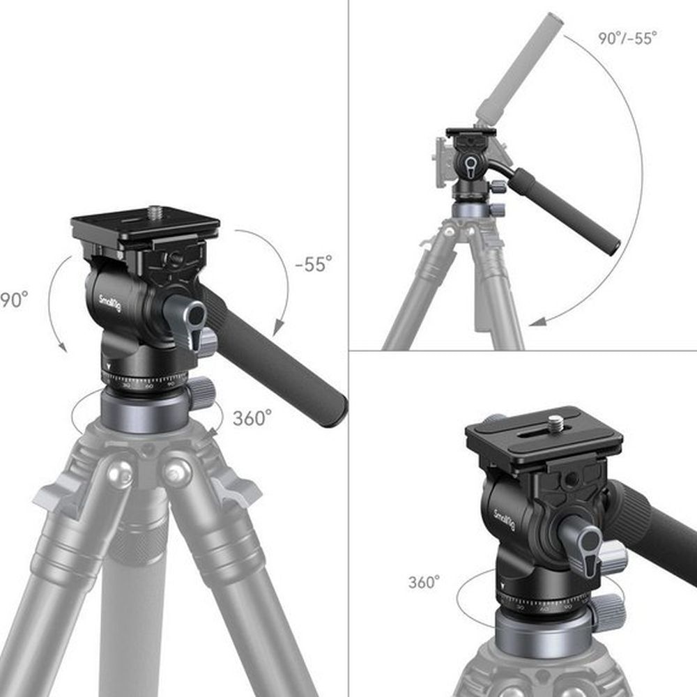 SmallRig 4170B Videokopf-Montageplatte mit Nivelliersockel CH2