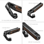 SmallRig 5252 Oberer Holzhandgriff mit 1/4"-20 und ARRI 3/8"-16 Feststellschraube