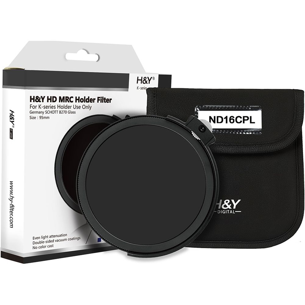 H&Y K-Series ND16 + zirkularer Polfilter HD MRC 95mm Drop-in-Halterungsfilter