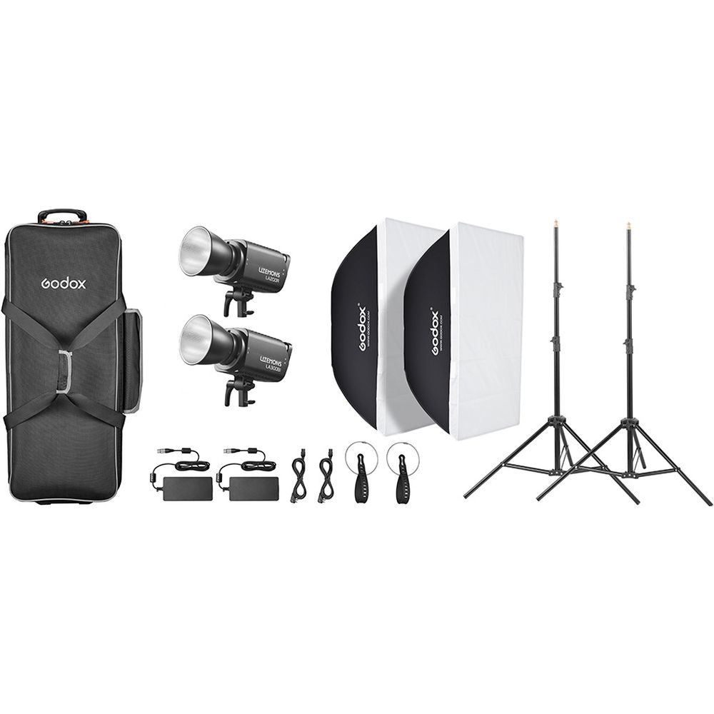 Godox Litemons LA300Bi Bi-colour LED Video Light 2 Light Kit (schwarz)