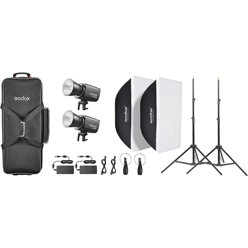 Godox Litemons LA150R K2 RGB LED Video Light 2 Light Kit (schwarz)