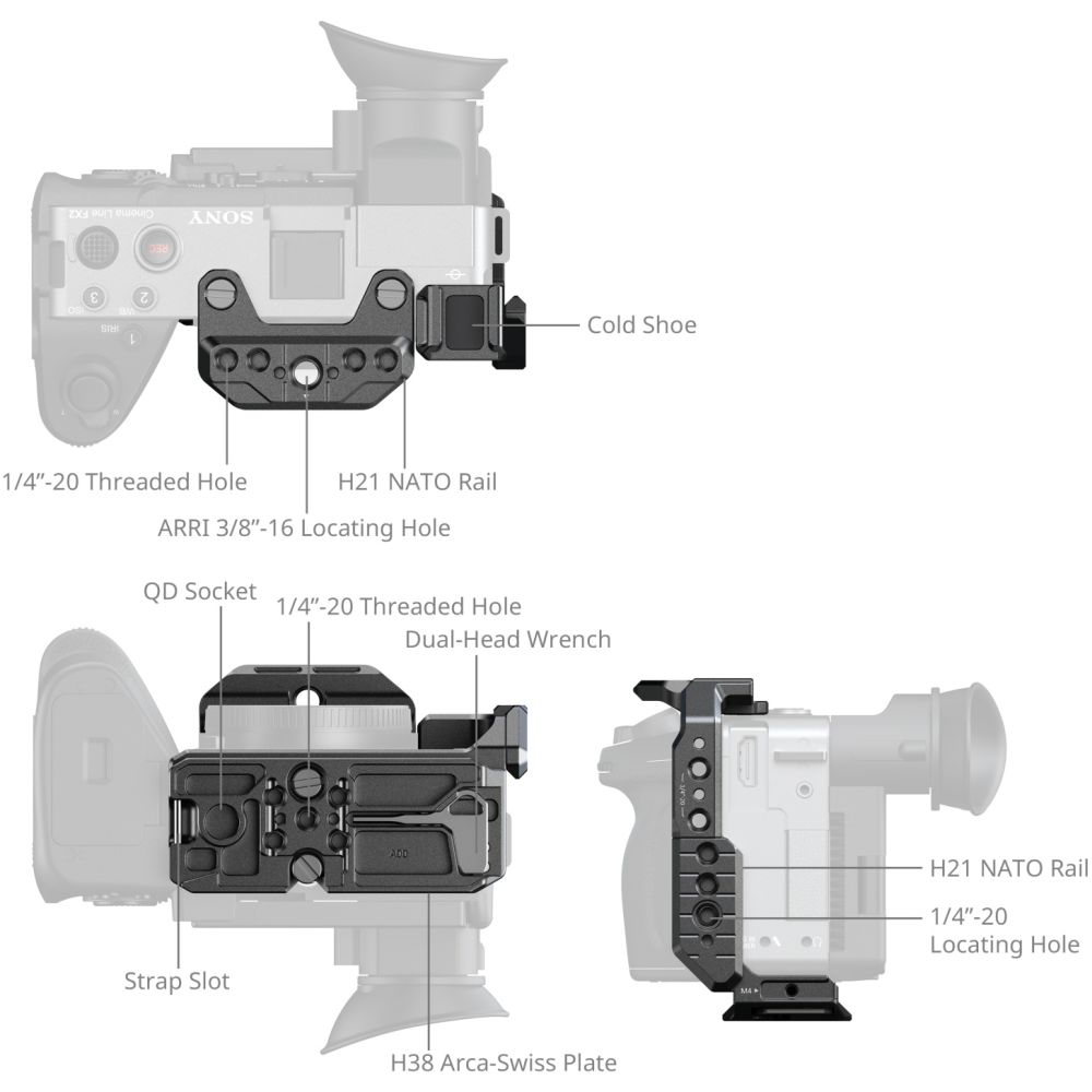 SmallRig 5591 Halbkäfig für Sony FX2